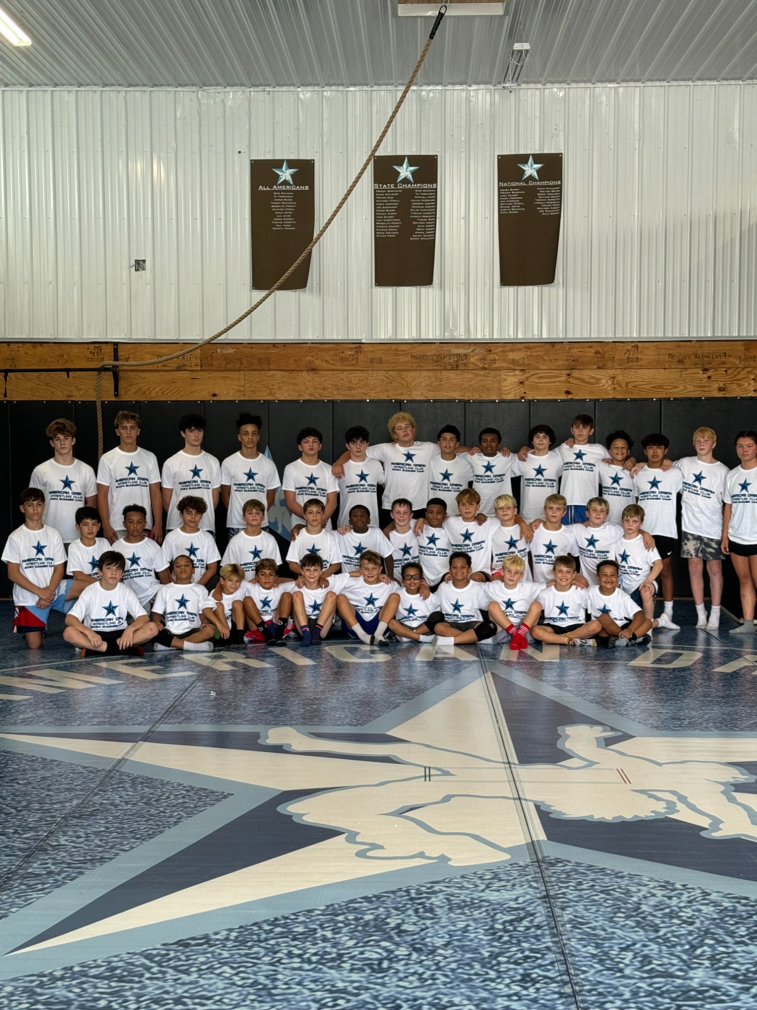 Wrestlers training at American Dream Wrestling Club